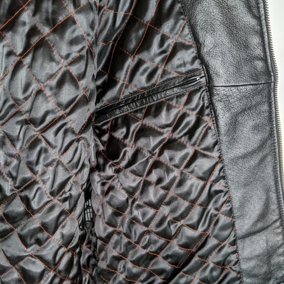 NASCAR Leather Jacket Mens M Tony Stewart Nextel Home Depot 2005 Patches Pocket - Picture 11 of 15